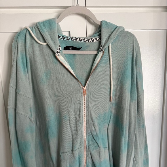 VOLCOM WOMENS COTTON ZIP JACKET SIZE XXL ROSE GOLD ZIPPER - Picture 1 of 6